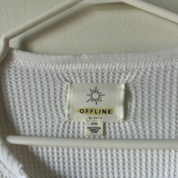 Aerie Offline White Henley Shirt - Picture 4 of 4